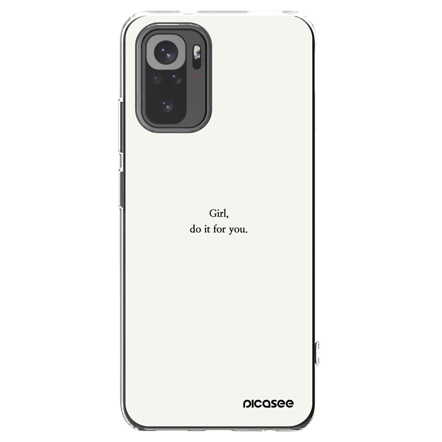 Picasee silikonski prozorni ovitek za Xiaomi Redmi Note 10S - Girl, do it for you