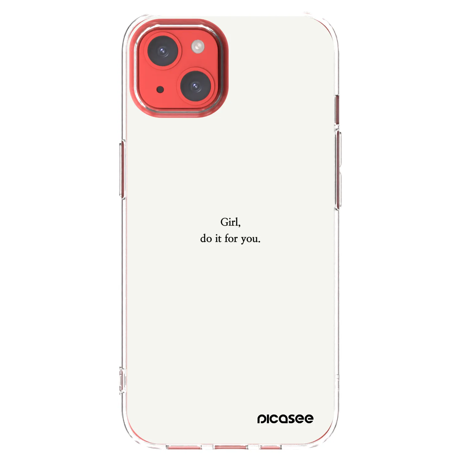 Picasee silikonski prozorni ovitek za Apple iPhone 13 - Girl, do it for you