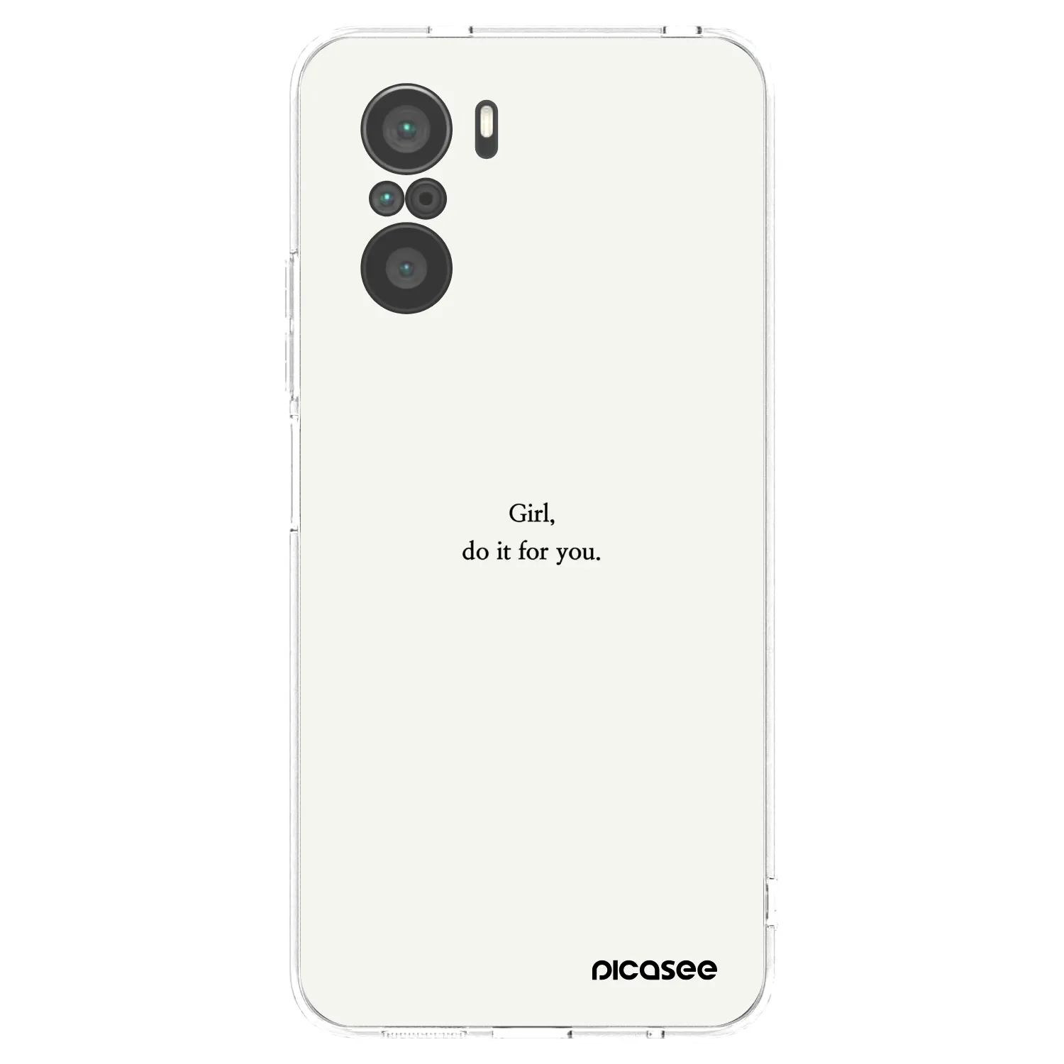 Picasee silikonski prozorni ovitek za Xiaomi Poco F3 - Girl, do it for you