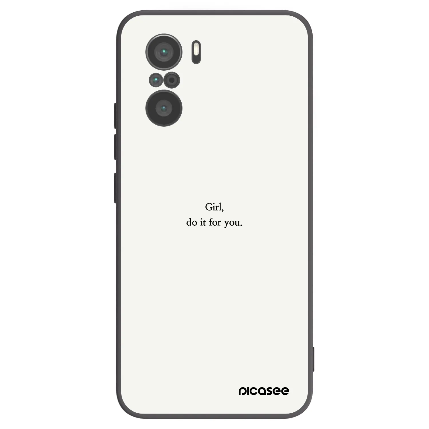 Picasee silikonski črni ovitek za Xiaomi Poco F3 - Girl, do it for you