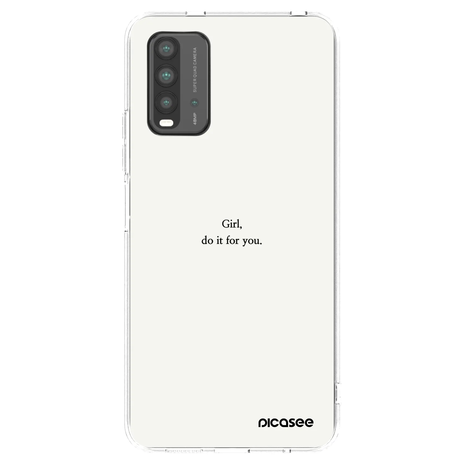 Picasee silikonski črni ovitek za Xiaomi Redmi 9T - Girl, do it for you