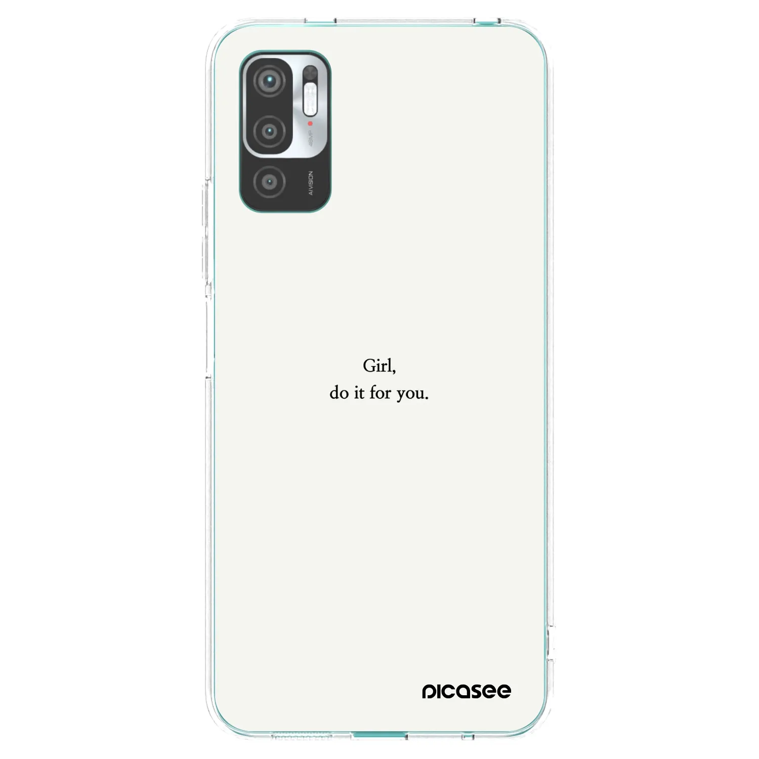 Picasee silikonski prozorni ovitek za Xiaomi Redmi Note 10 5G - Girl, do it for you