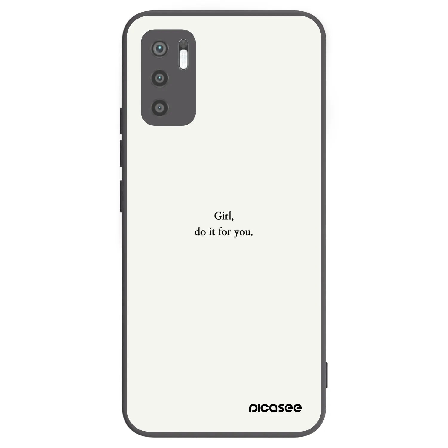 Picasee silikonski črni ovitek za Xiaomi Redmi Note 10 5G - Girl, do it for you