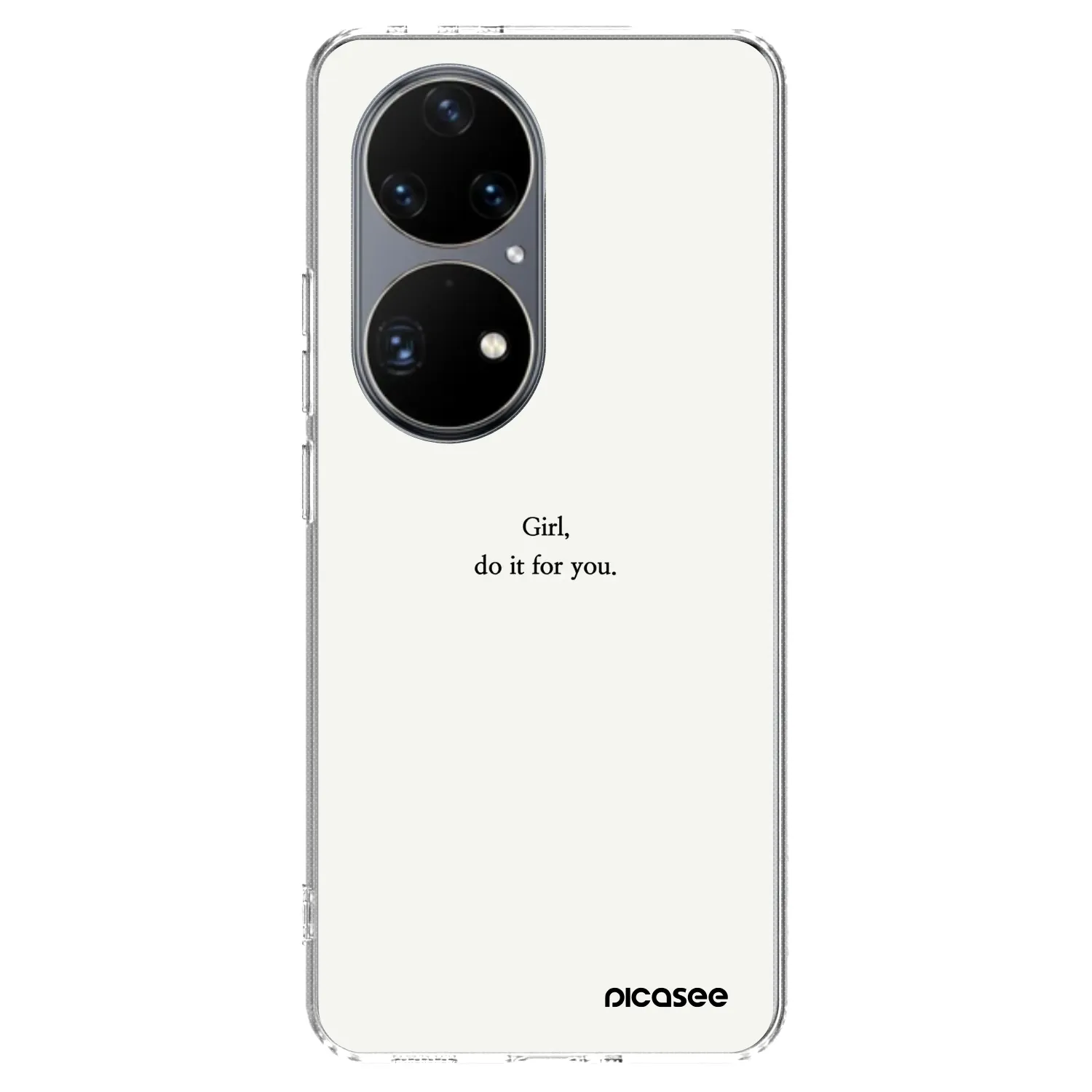 Picasee silikonski prozorni ovitek za Huawei P50 - Girl, do it for you