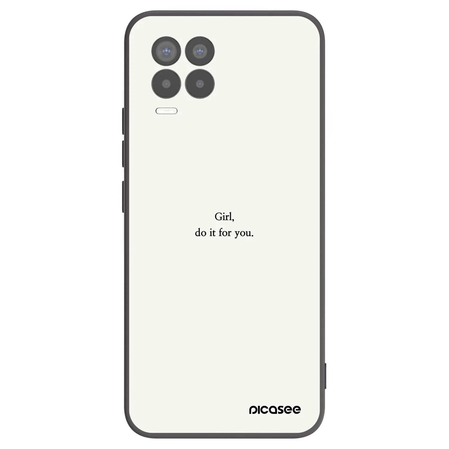 Picasee silikonski črni ovitek za Realme 8 4G - Girl, do it for you