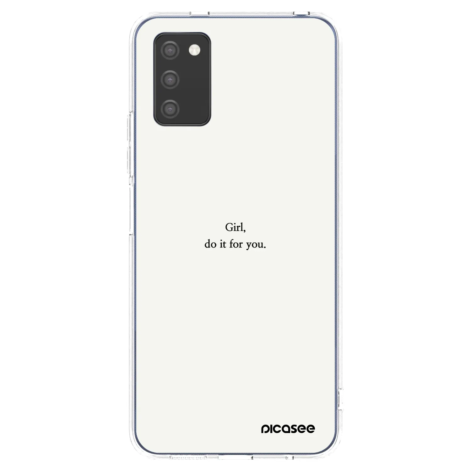 Picasee silikonski prozorni ovitek za Samsung Galaxy A02s A025G - Girl, do it for you