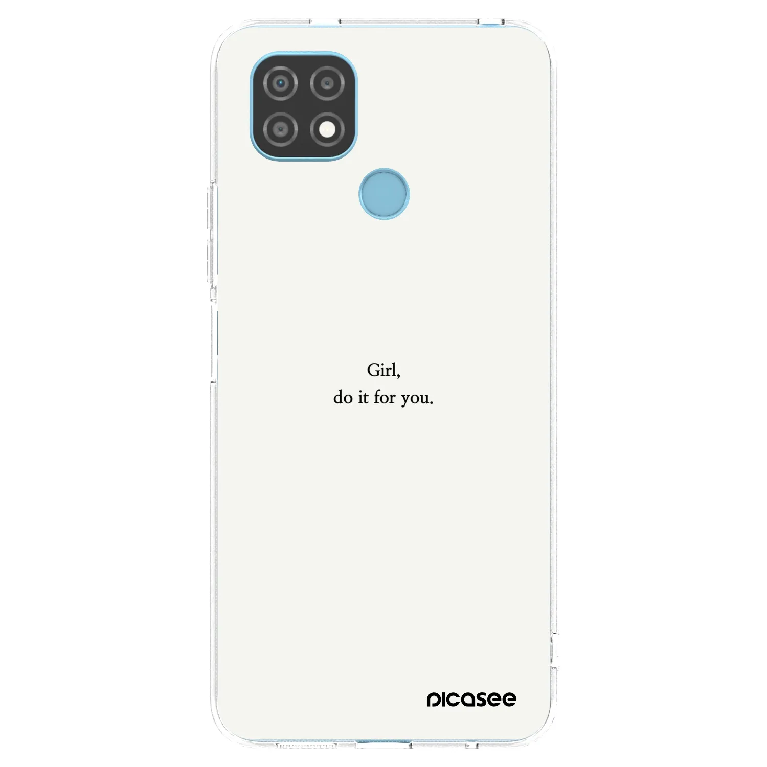 Picasee silikonski prozorni ovitek za Realme C21 - Girl, do it for you