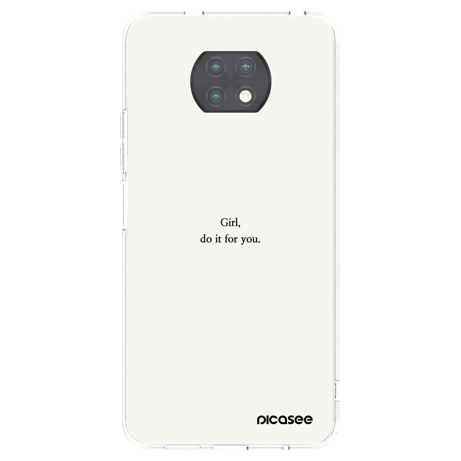 Picasee silikonski prozorni ovitek za Xiaomi Redmi Note 9T - Girl, do it for you