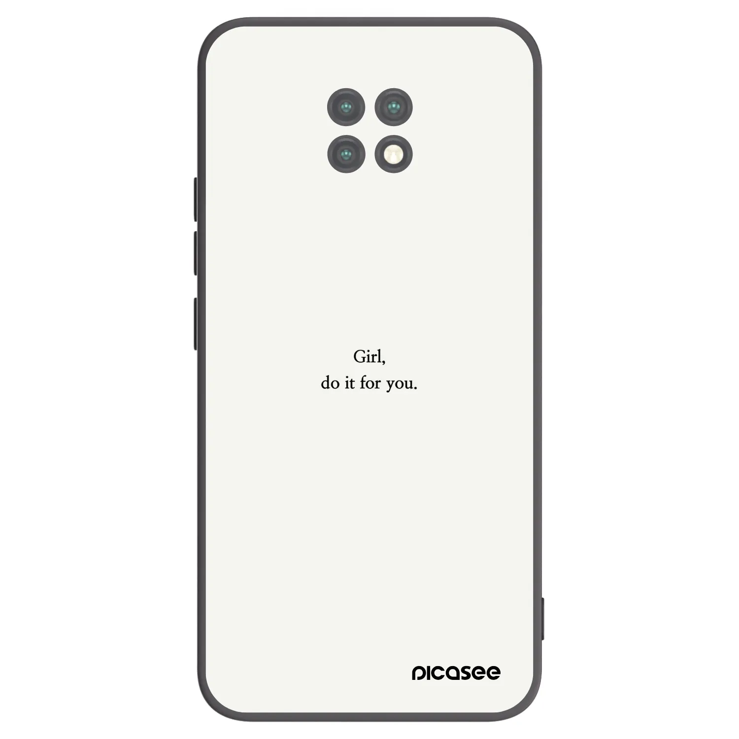 Picasee silikonski črni ovitek za Xiaomi Redmi Note 9T - Girl, do it for you