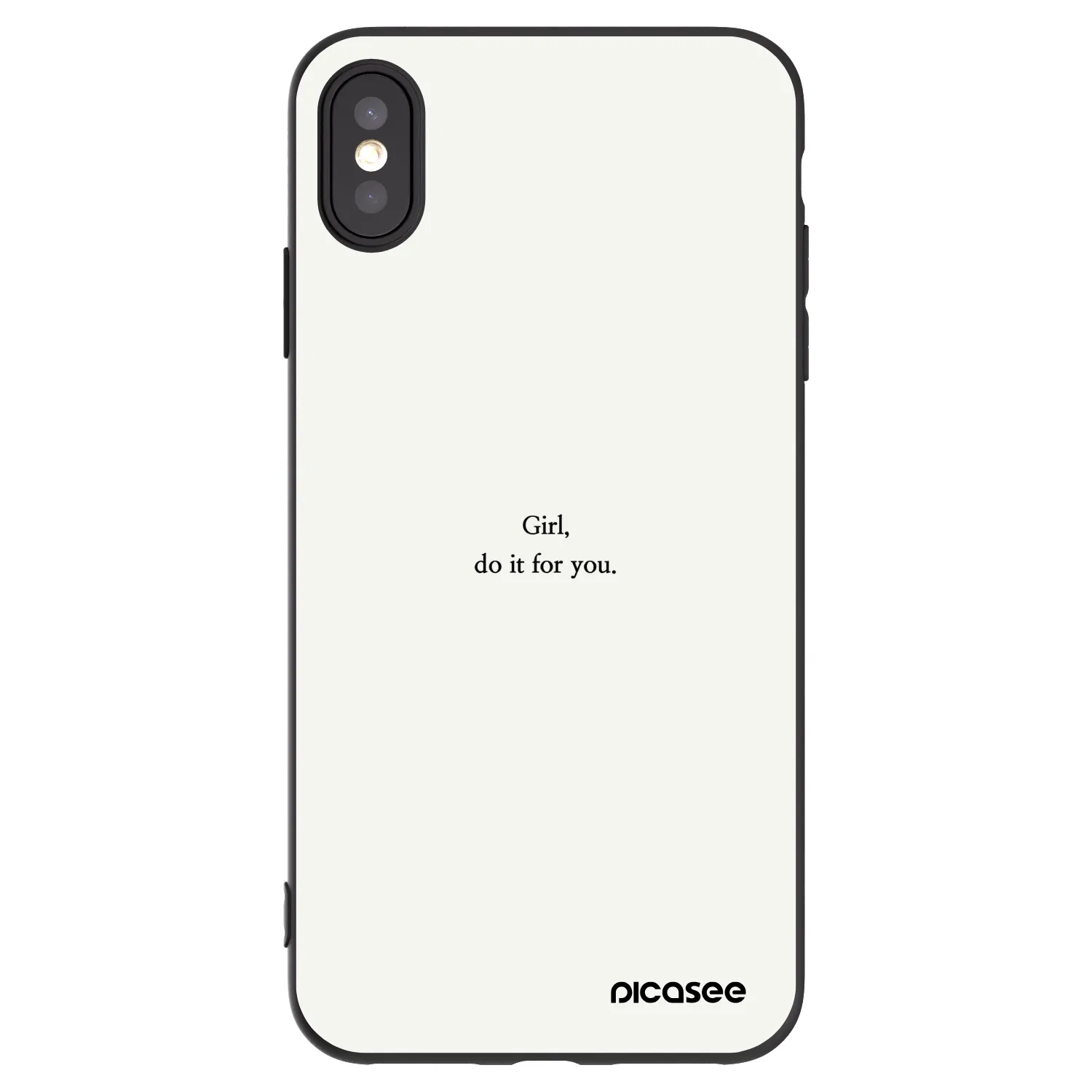 Picasee silikonski črni ovitek za Apple iPhone XS Max - Girl, do it for you