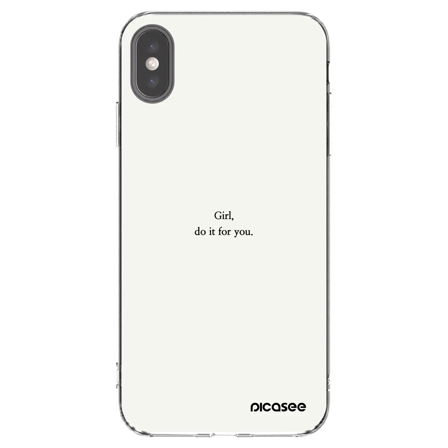 Picasee silikonski prozorni ovitek za Apple iPhone XS Max - Girl, do it for you