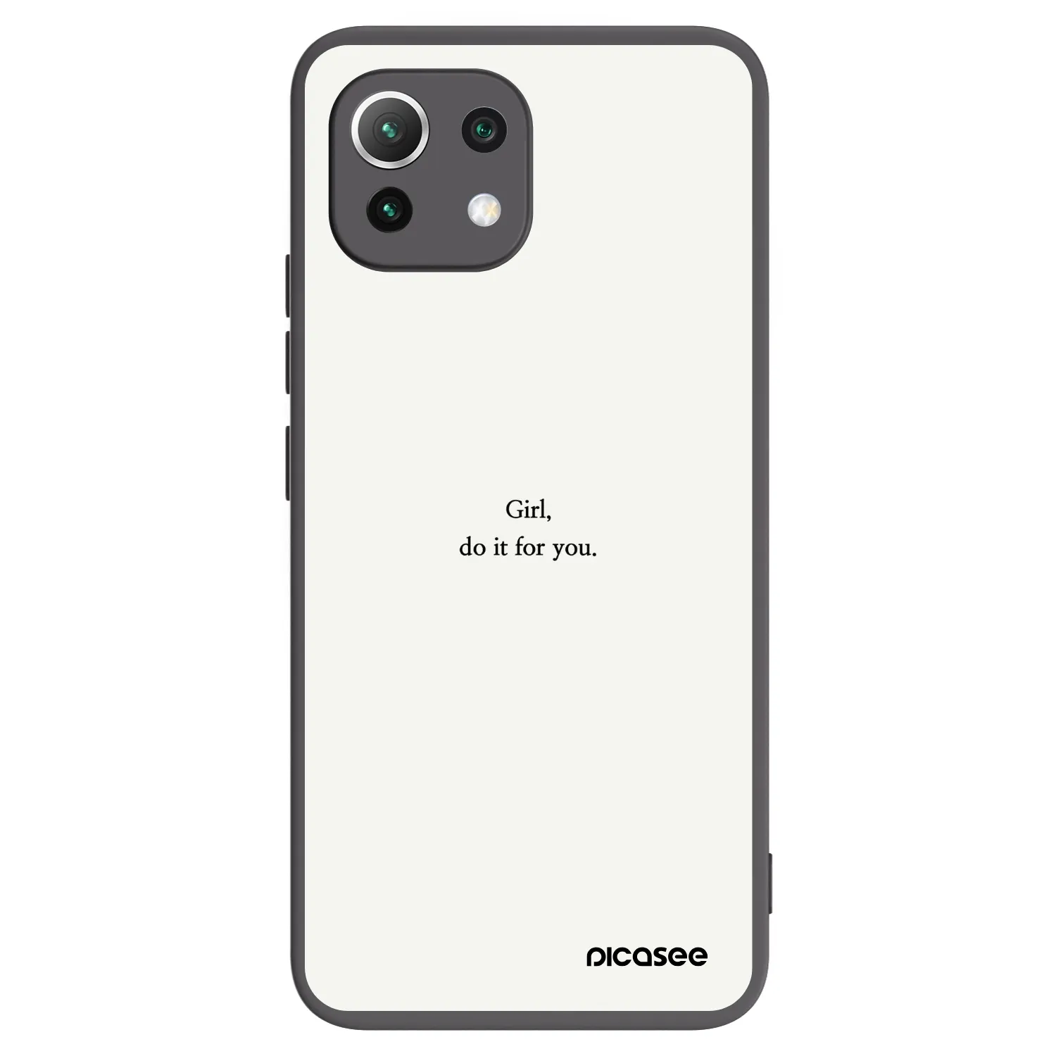 Picasee silikonski črni ovitek za Xiaomi 11 Lite 5G NE - Girl, do it for you