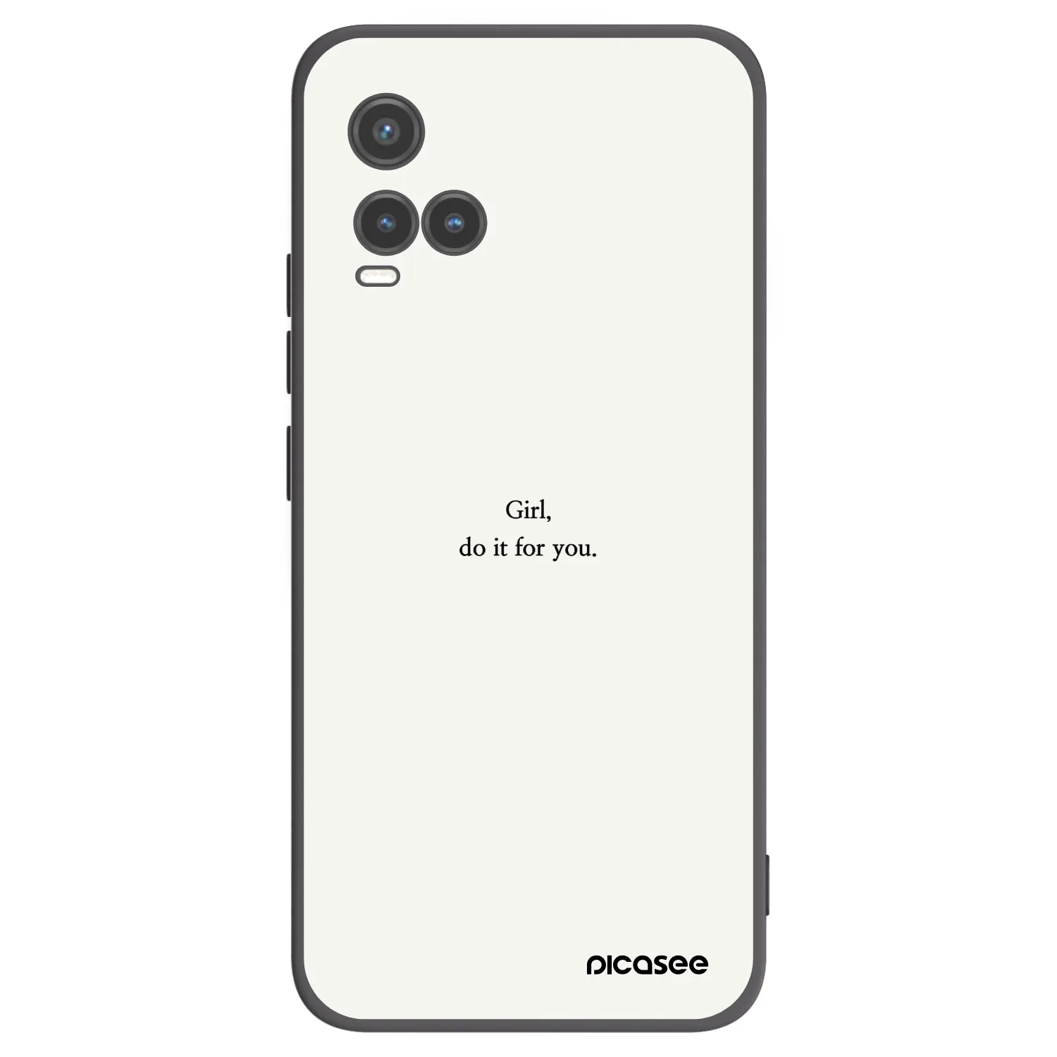 Picasee silikonski črni ovitek za Vivo Y33s - Girl, do it for you