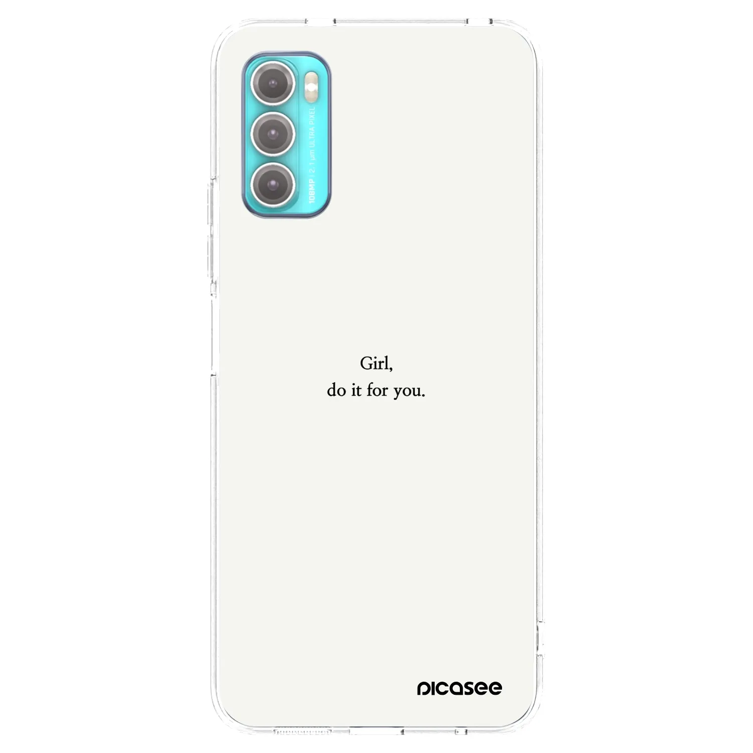 Picasee silikonski prozorni ovitek za Motorola Moto G60 - Girl, do it for you