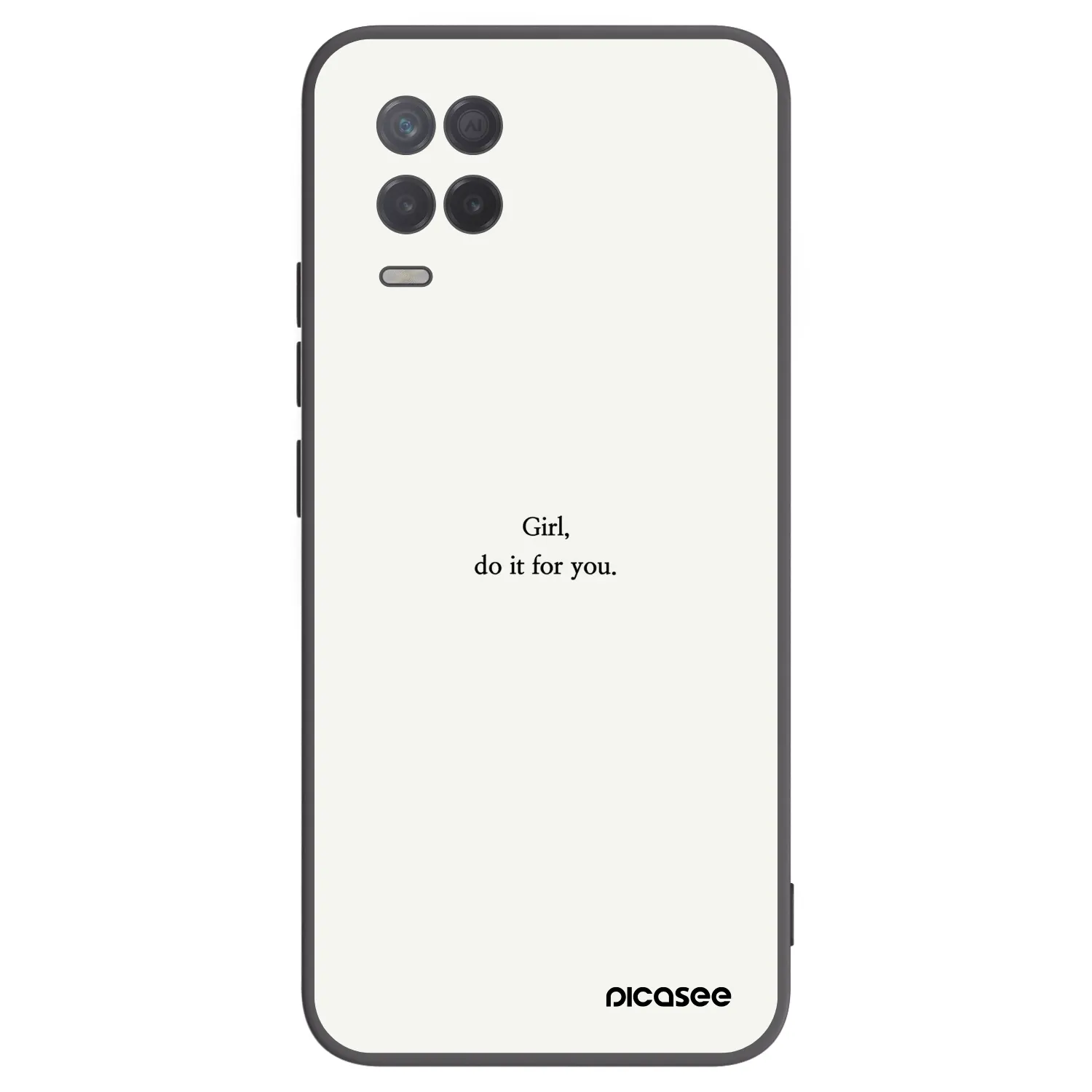 Picasee silikonski črni ovitek za Realme 8 5G - Girl, do it for you