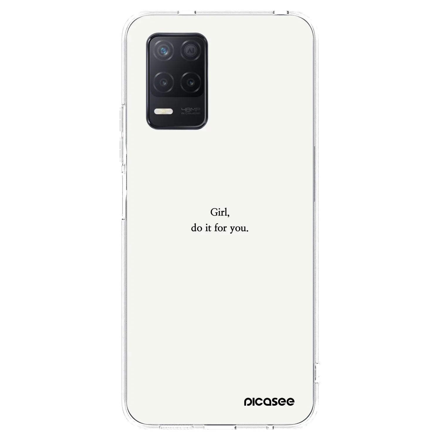 Picasee silikonski prozorni ovitek za Realme 8 5G - Girl, do it for you
