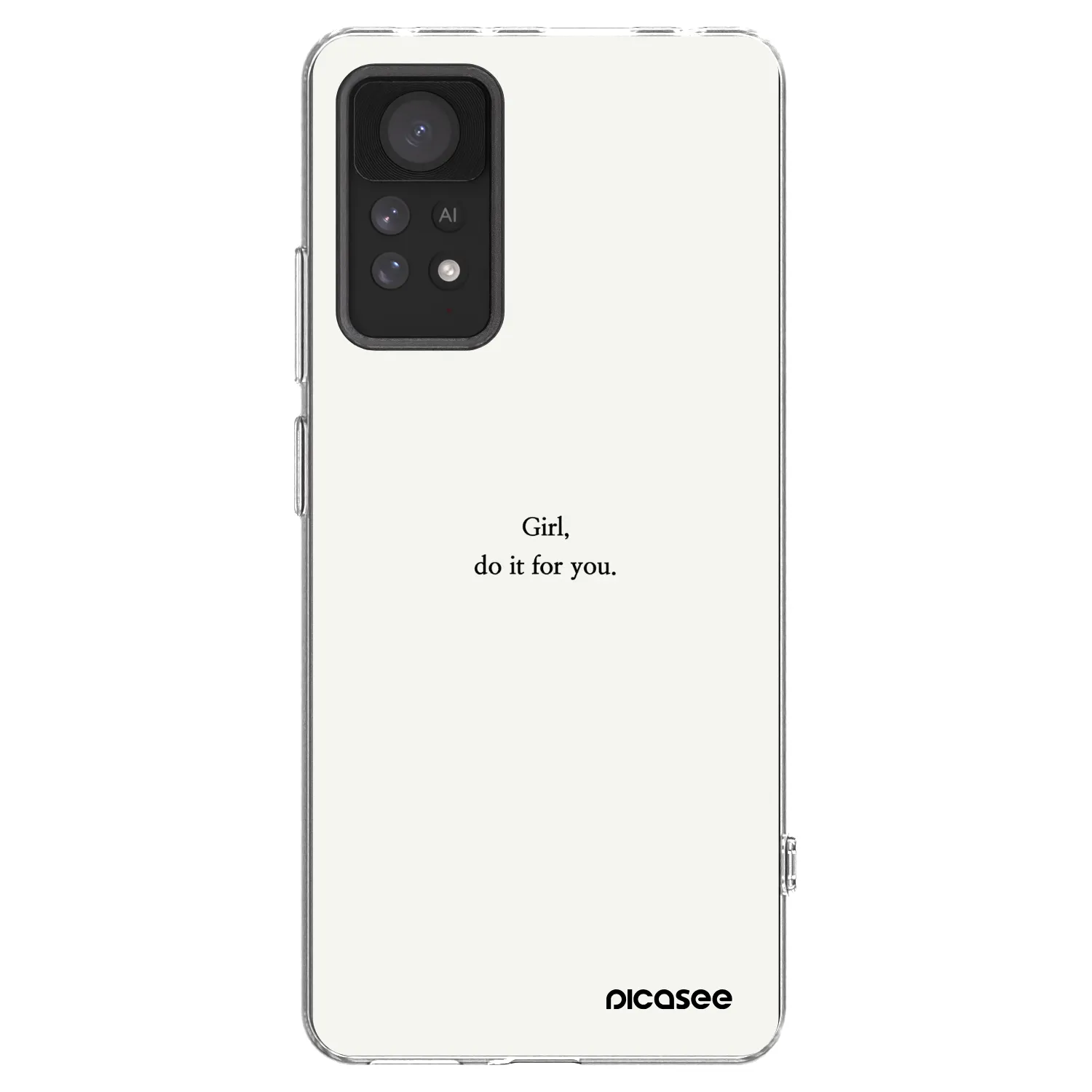 Picasee silikonski prozorni ovitek za Xiaomi Redmi Note 11 Pro 5G - Girl, do it for you
