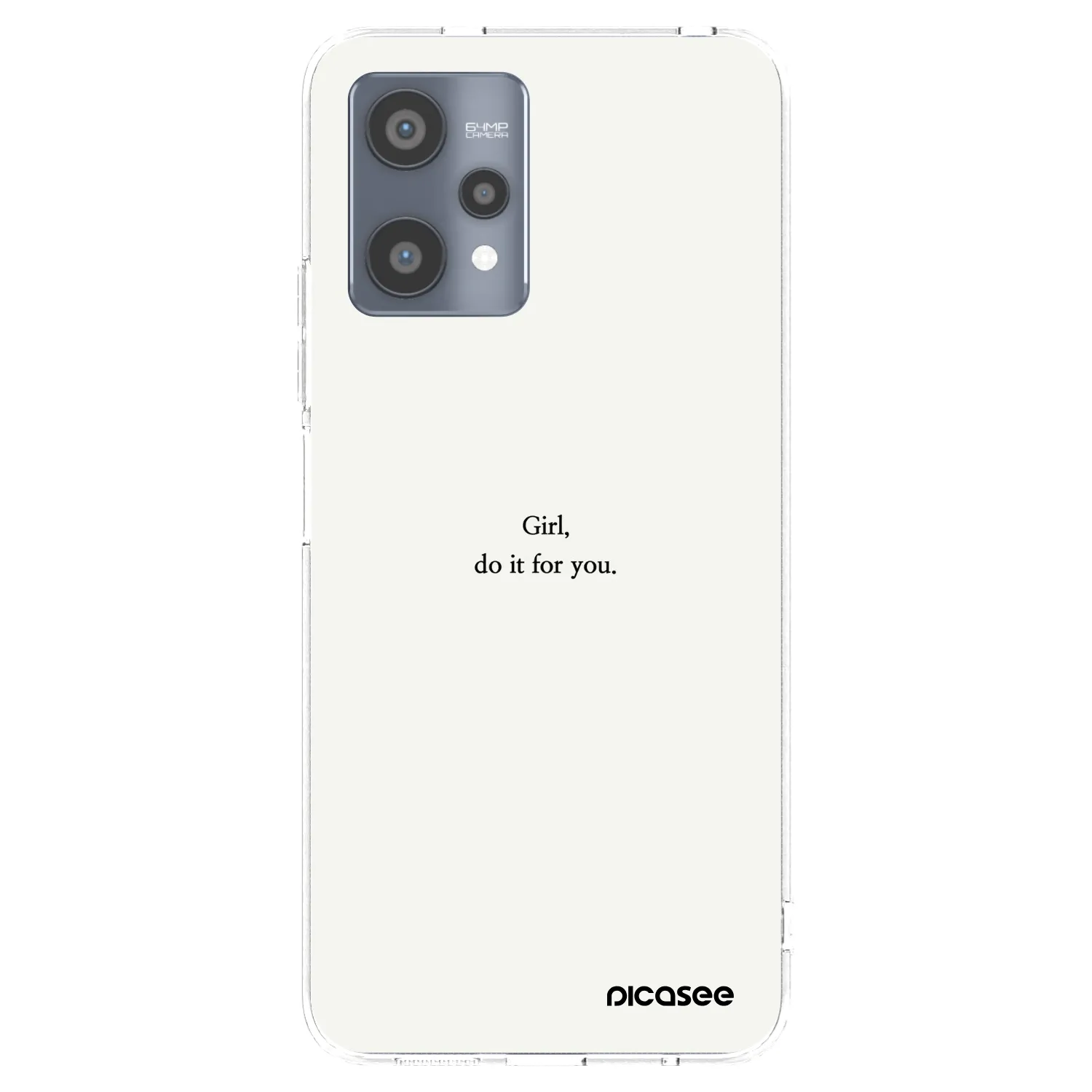 Picasee silikonski prozorni ovitek za Realme 9 Pro 5G - Girl, do it for you