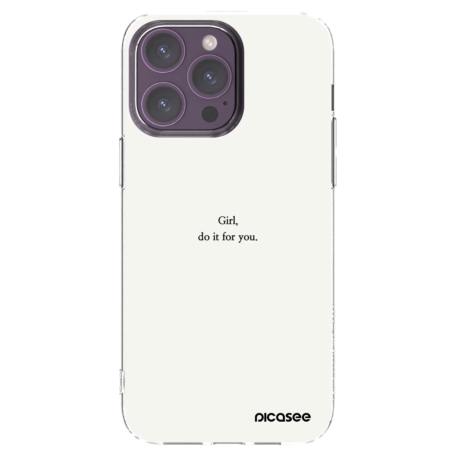 Picasee silikonski prozorni ovitek za Apple iPhone 14 Pro Max - Girl, do it for you