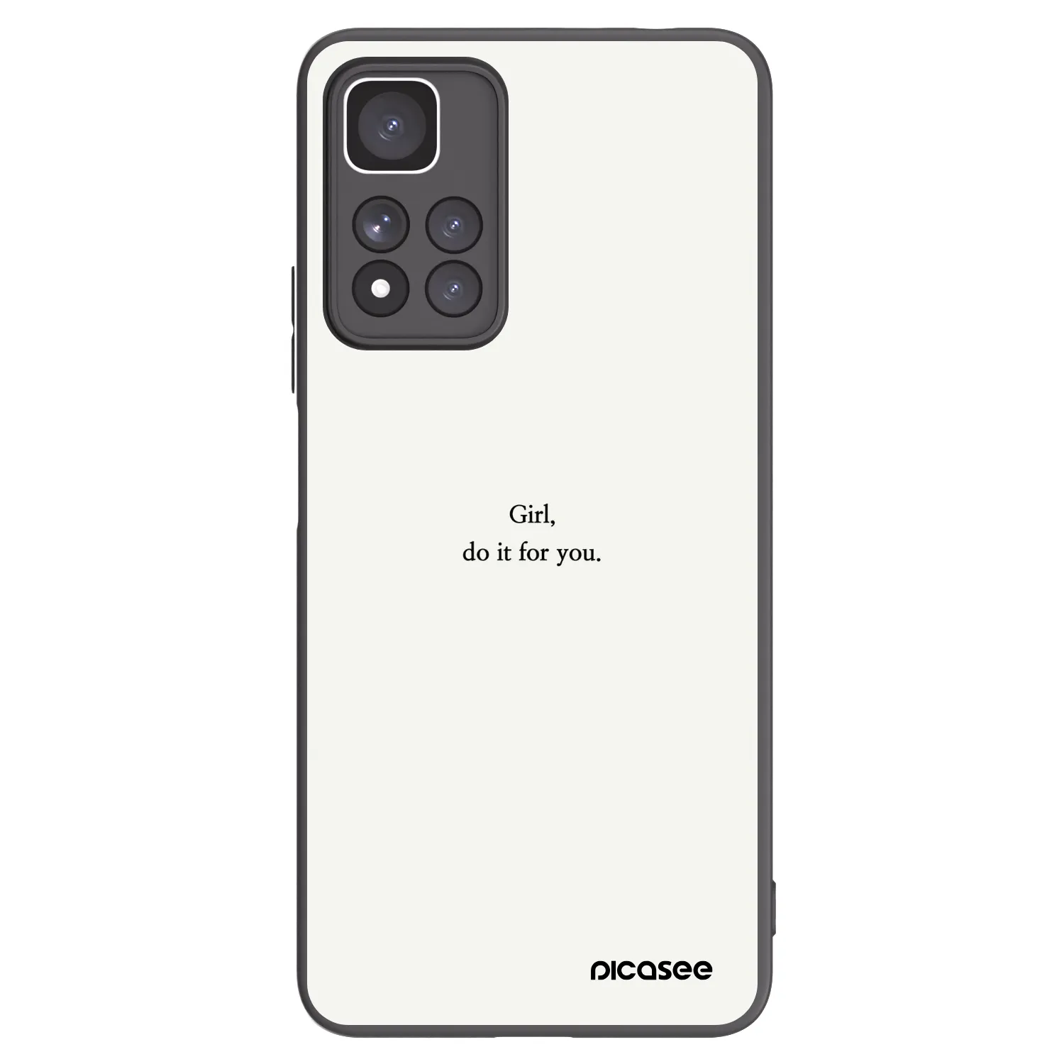 Picasee silikonski črni ovitek za Xiaomi Redmi Note 11 Pro+ 5G - Girl, do it for you