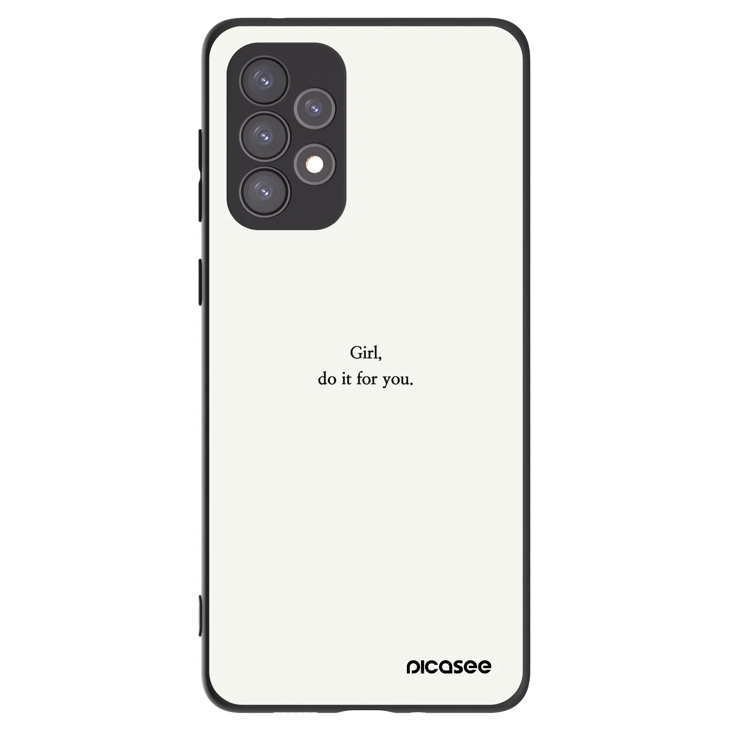 Picasee silikonski črni ovitek za Samsung Galaxy A73 5G - Girl, do it for you