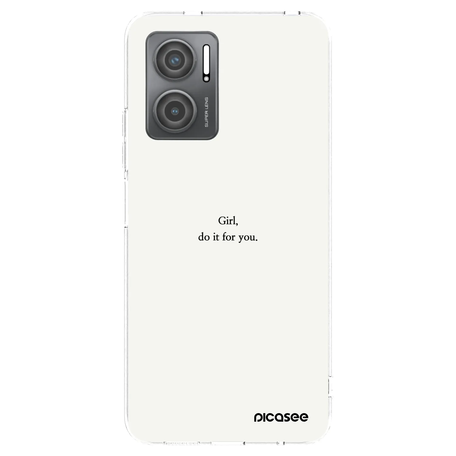 Picasee silikonski prozorni ovitek za Xiaomi Redmi 10 5G - Girl, do it for you
