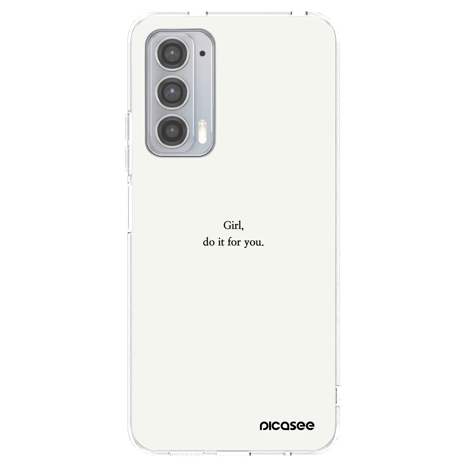 Picasee silikonski prozorni ovitek za Motorola Edge 20 - Girl, do it for you