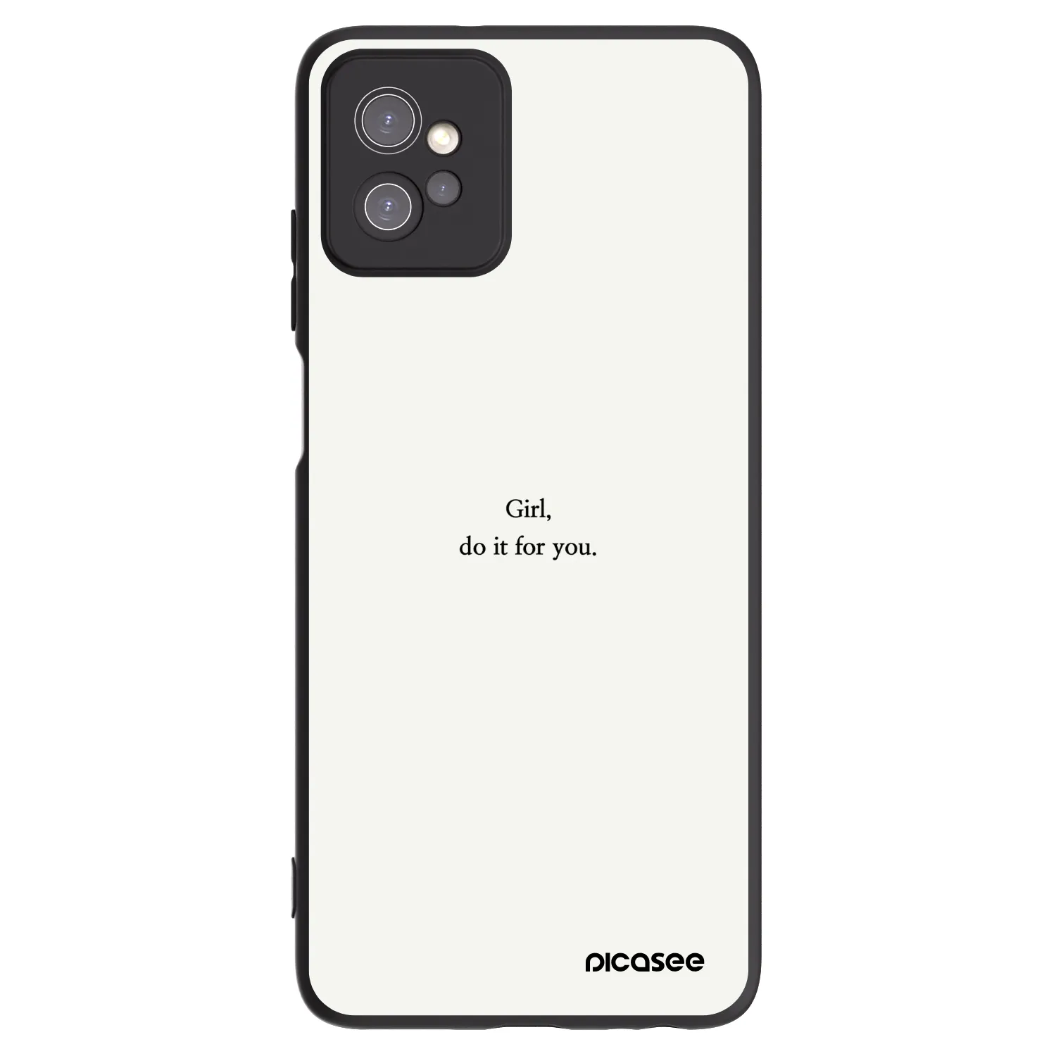 Picasee silikonski črni ovitek za Motorola Moto G32 - Girl, do it for you