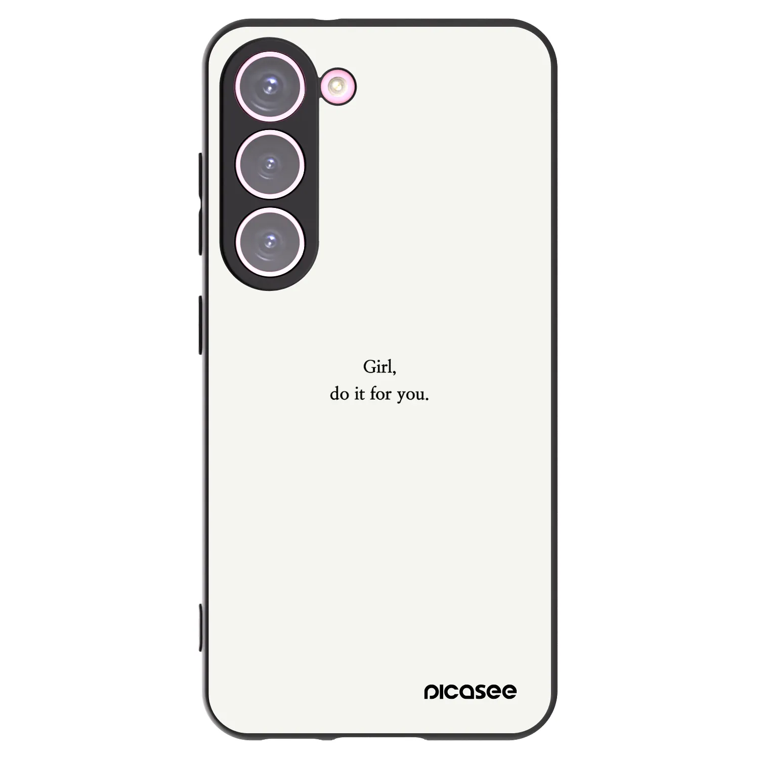 Picasee silikonski črni ovitek za Samsung Galaxy S23 5G - Girl, do it for you