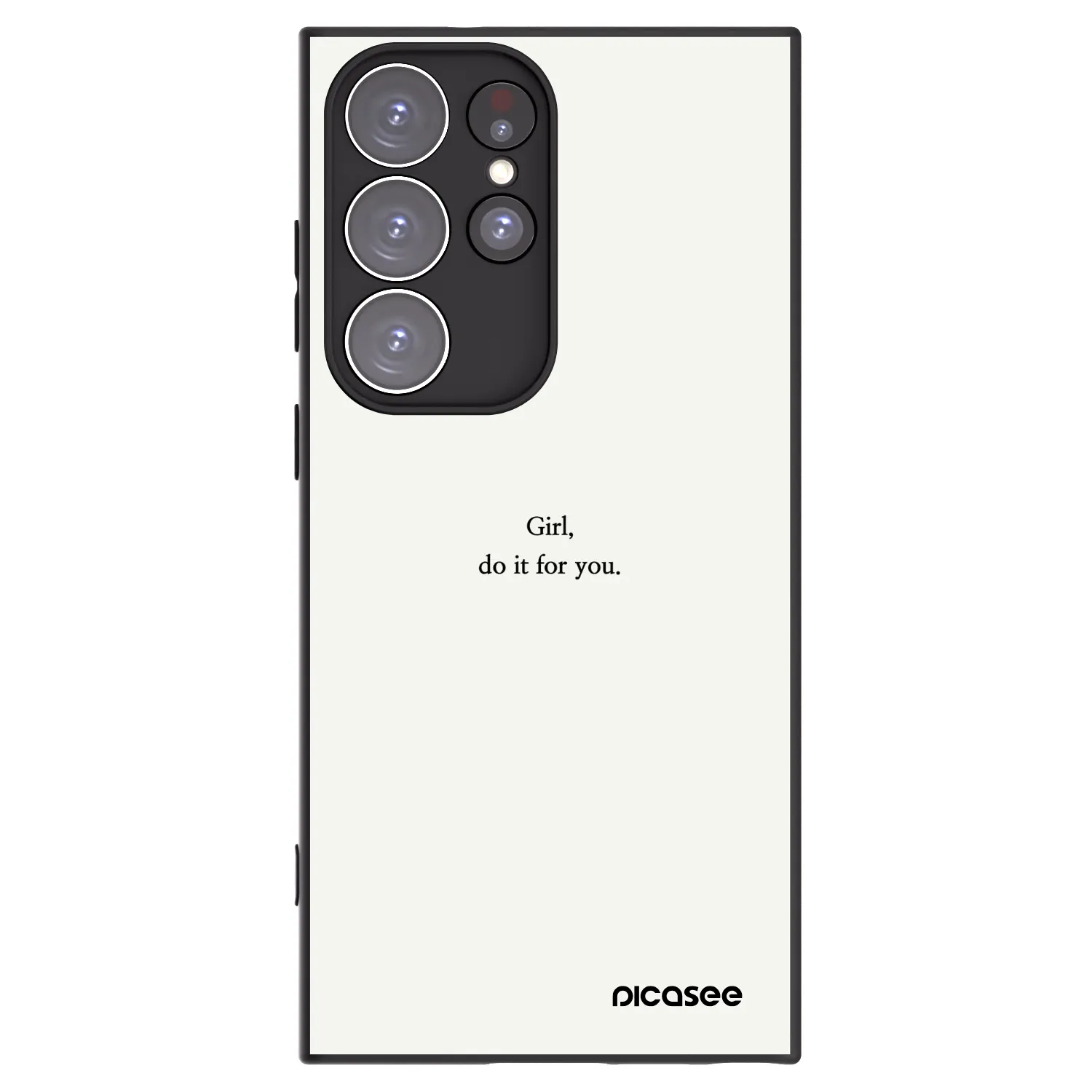 Picasee silikonski črni ovitek za Samsung Galaxy S23 Ultra 5G - Girl, do it for you