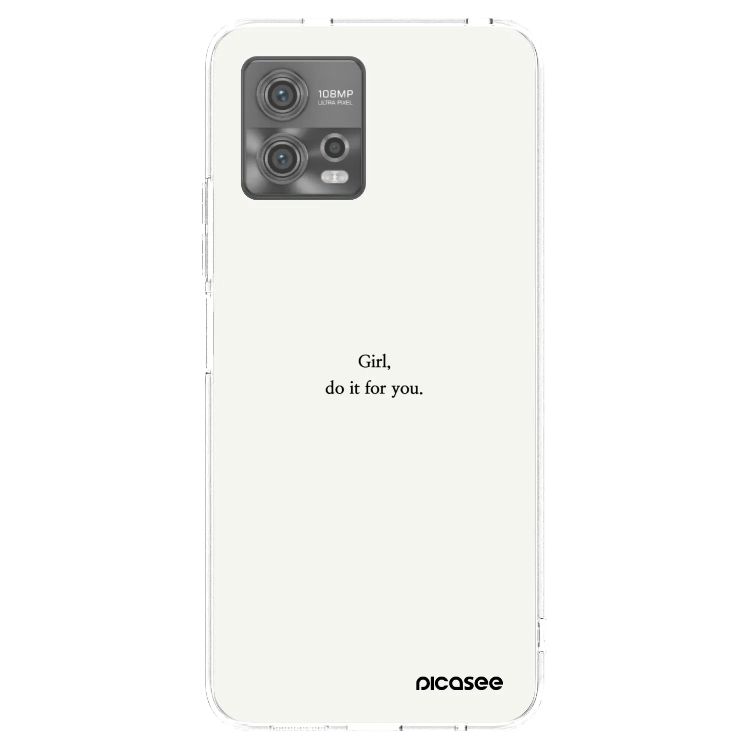 Picasee silikonski prozorni ovitek za Motorola Moto G72 - Girl, do it for you