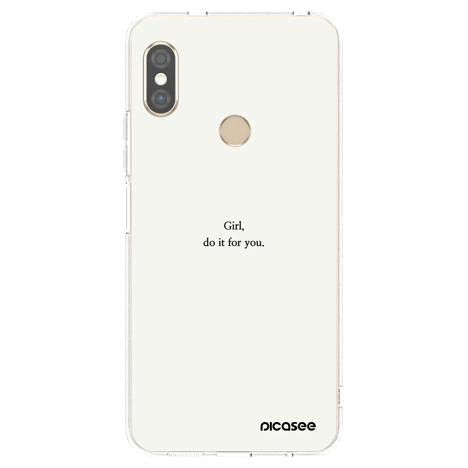 Picasee silikonski prozorni ovitek za Xiaomi Redmi Note 5 Global - Girl, do it for you