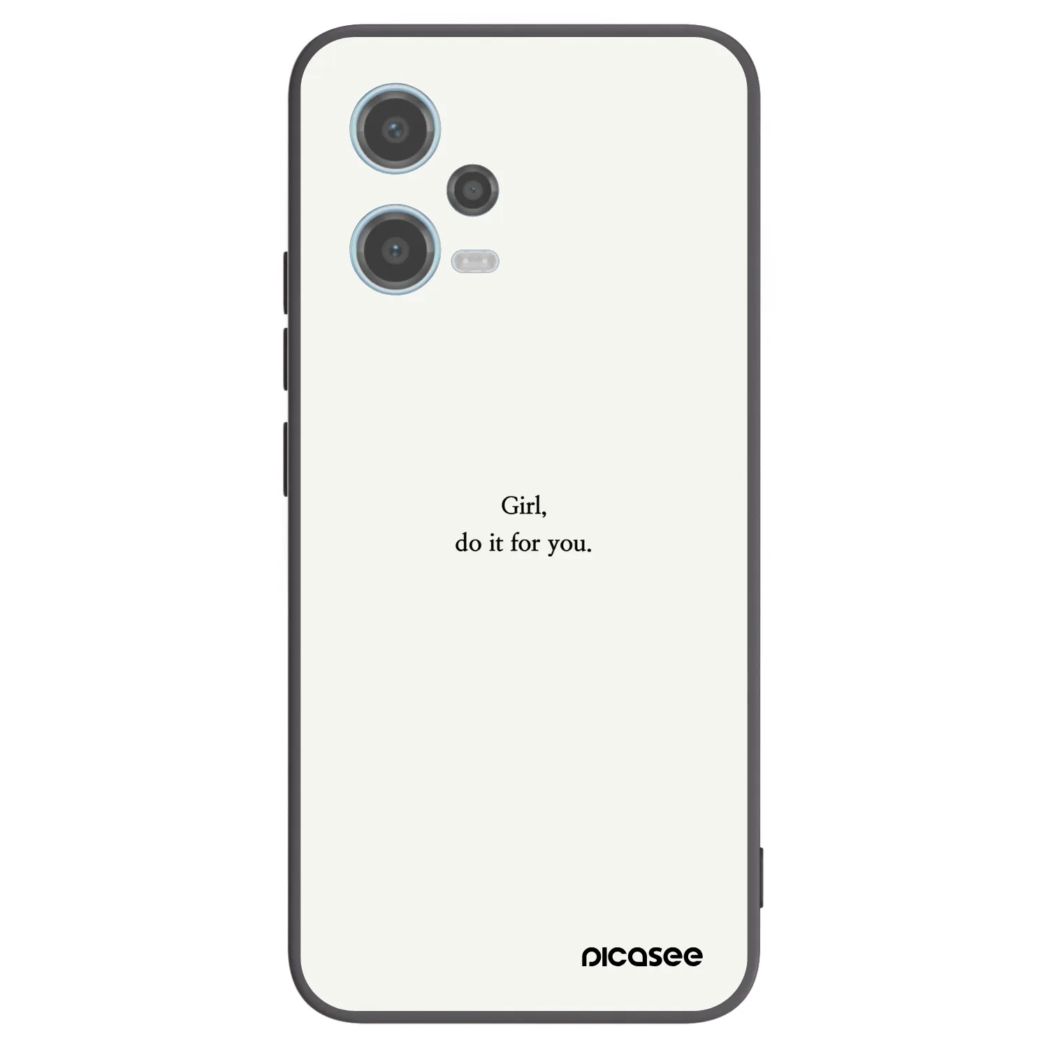 Picasee silikonski črni ovitek za Xiaomi Redmi Note 12 5G - Girl, do it for you