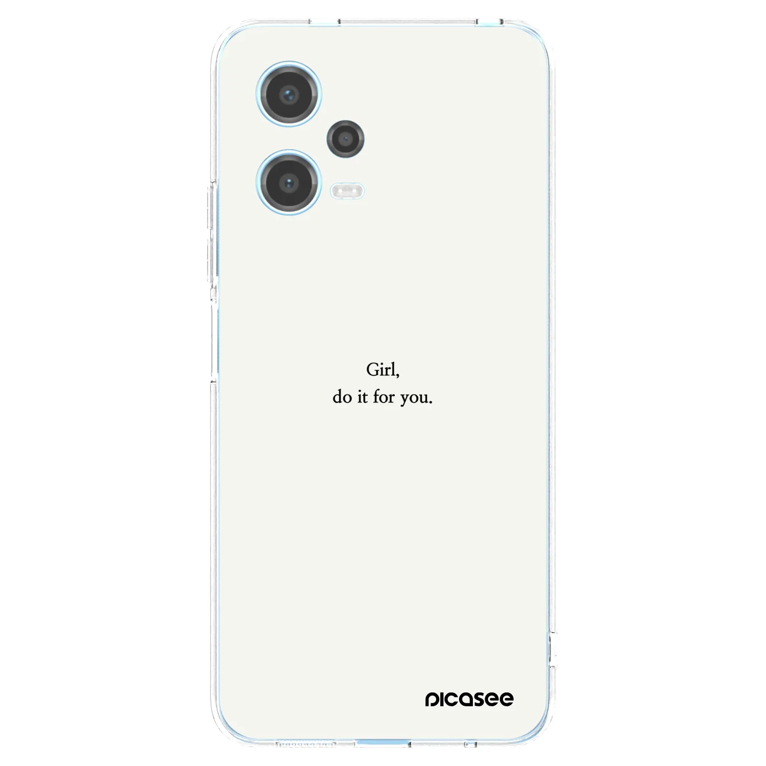 Picasee silikonski prozorni ovitek za Xiaomi Redmi Note 12 5G - Girl, do it for you