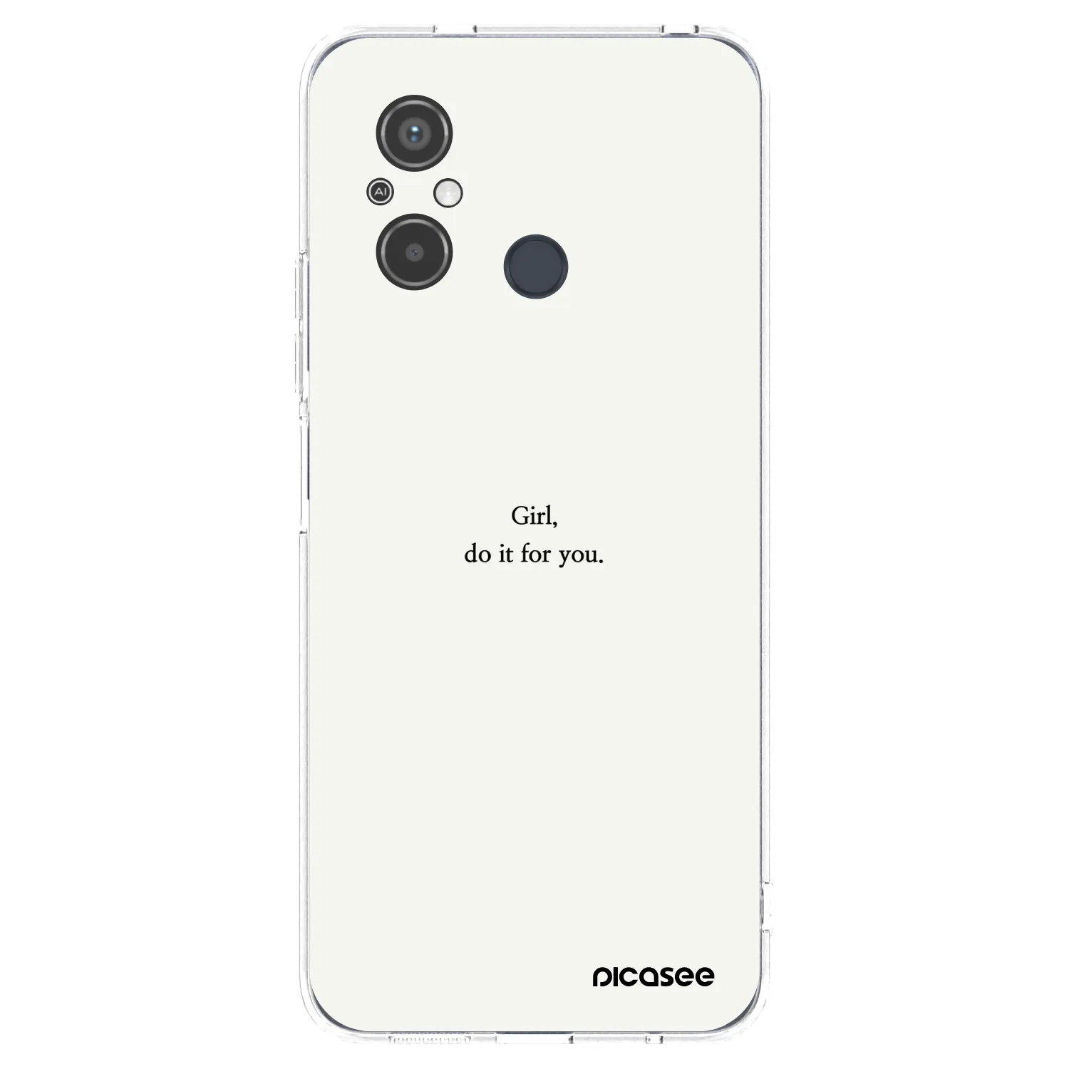 Picasee silikonski prozorni ovitek za Xiaomi Redmi 12C - Girl, do it for you