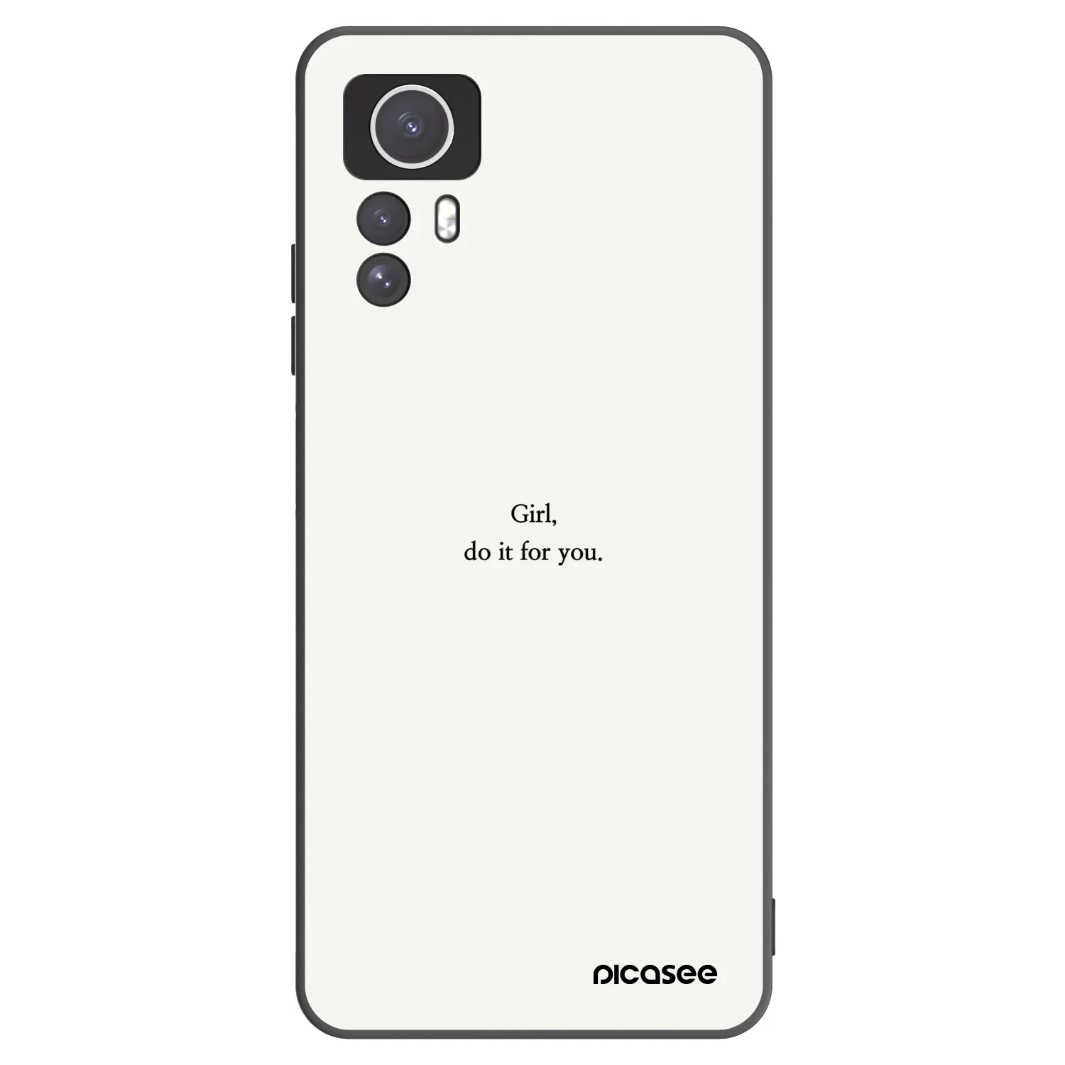 Picasee silikonski črni ovitek za Xiaomi Redmi Note 12S - Girl, do it for you