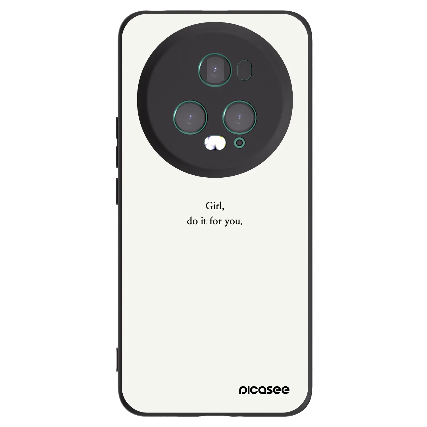 Picasee silikonski črni ovitek za Honor Magic5 Pro - Girl, do it for you