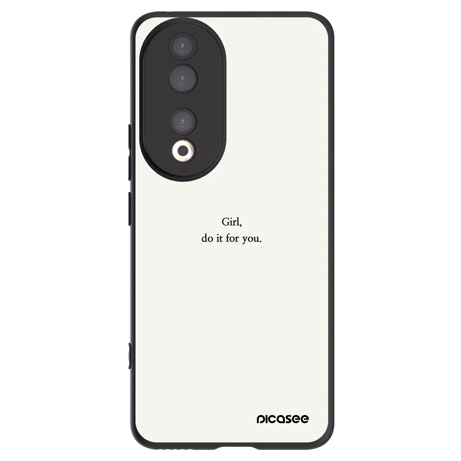 Picasee silikonski črni ovitek za Honor 90 5G - Girl, do it for you