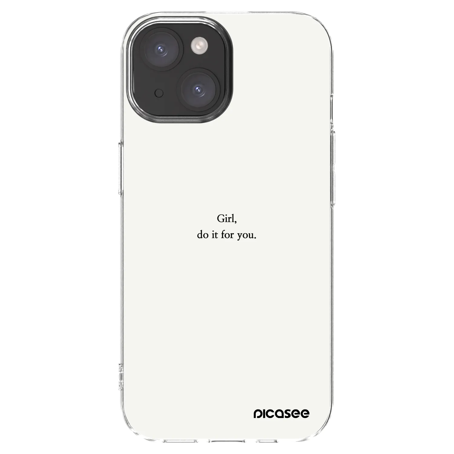 Picasee silikonski prozorni ovitek za Apple iPhone 15 - Girl, do it for you