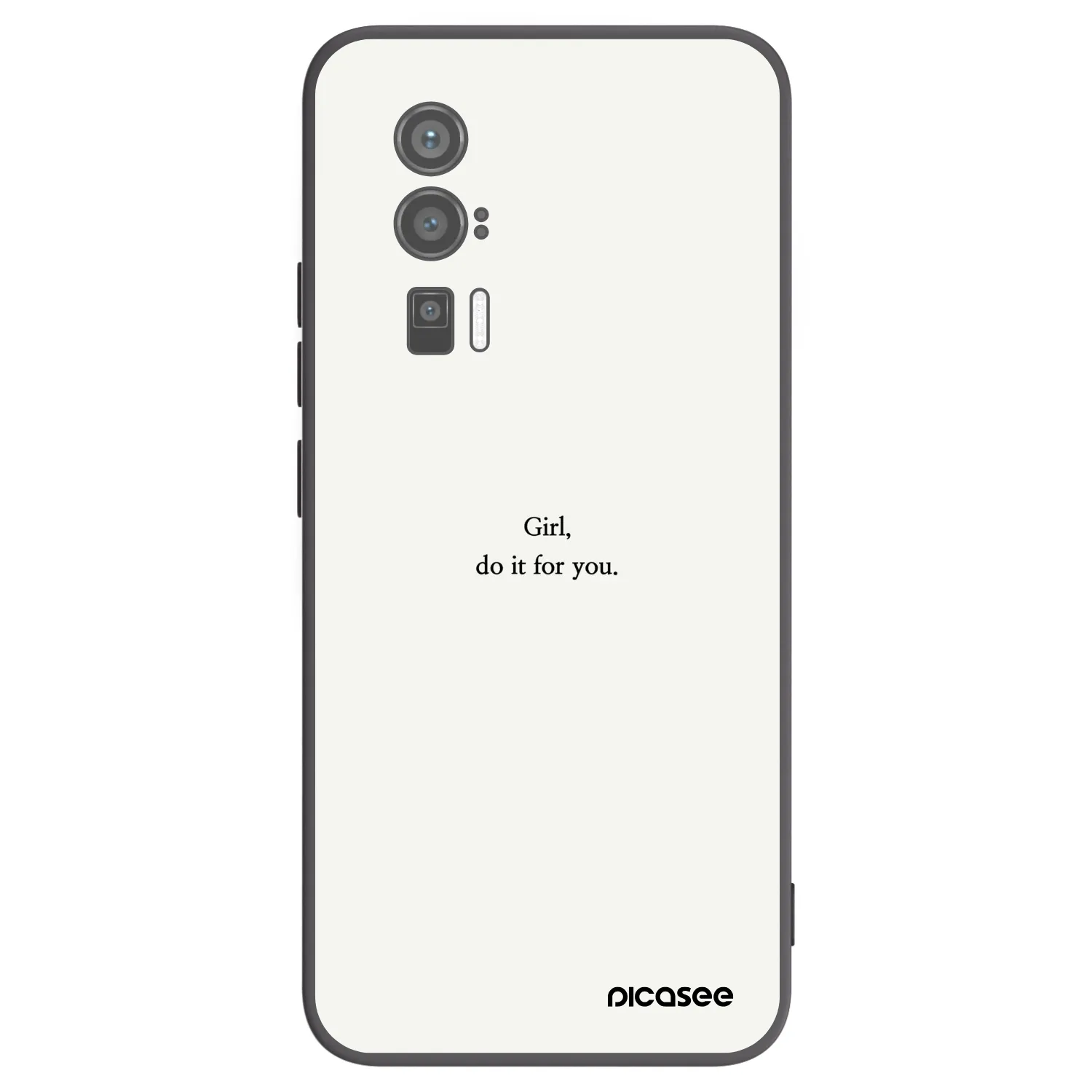 Picasee silikonski črni ovitek za Xiaomi Poco F5 Pro 5G - Girl, do it for you