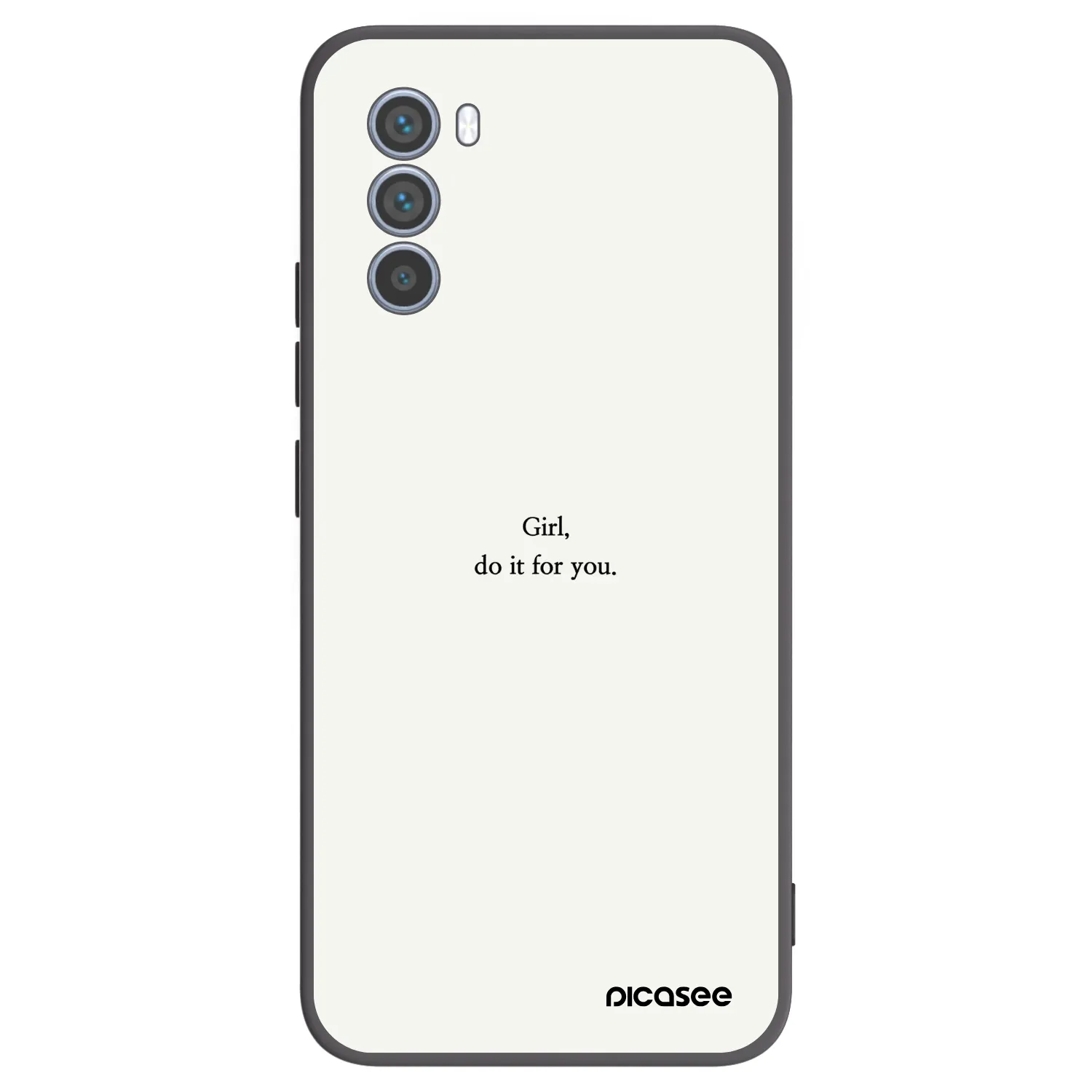 Picasee silikonski črni ovitek za Motorola Moto G62 - Girl, do it for you