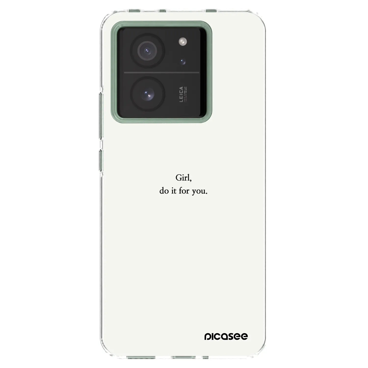 Picasee silikonski prozorni ovitek za Xiaomi 13T - Girl, do it for you