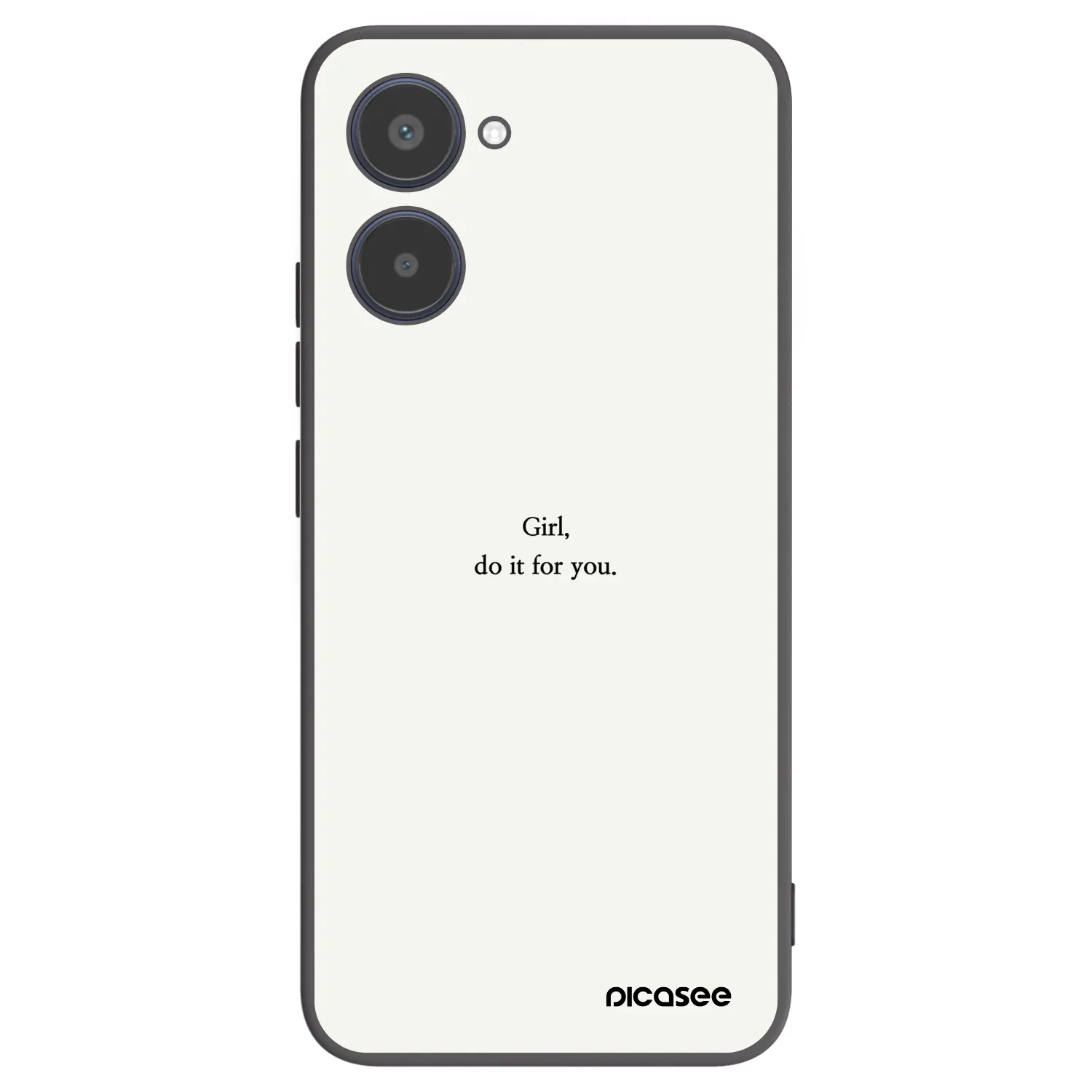 Picasee silikonski črni ovitek za Realme 10 4G - Girl, do it for you