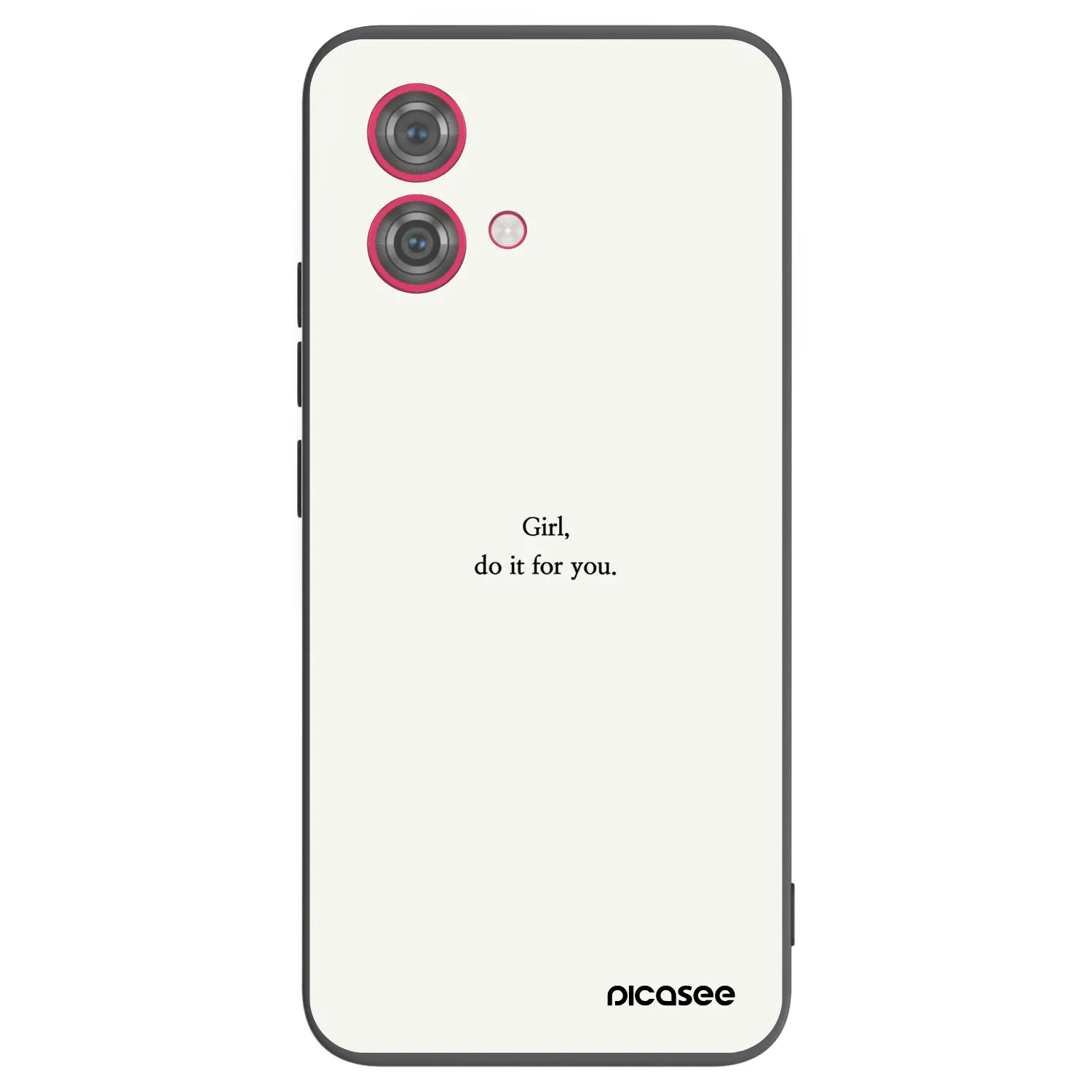 Picasee silikonski črni ovitek za Motorola Moto G84 5G - Girl, do it for you