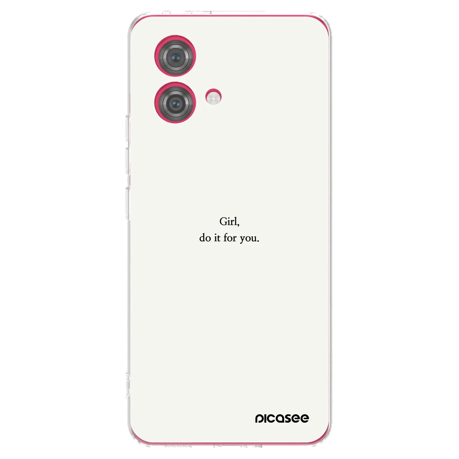 Picasee silikonski prozorni ovitek za Motorola Moto G84 5G - Girl, do it for you