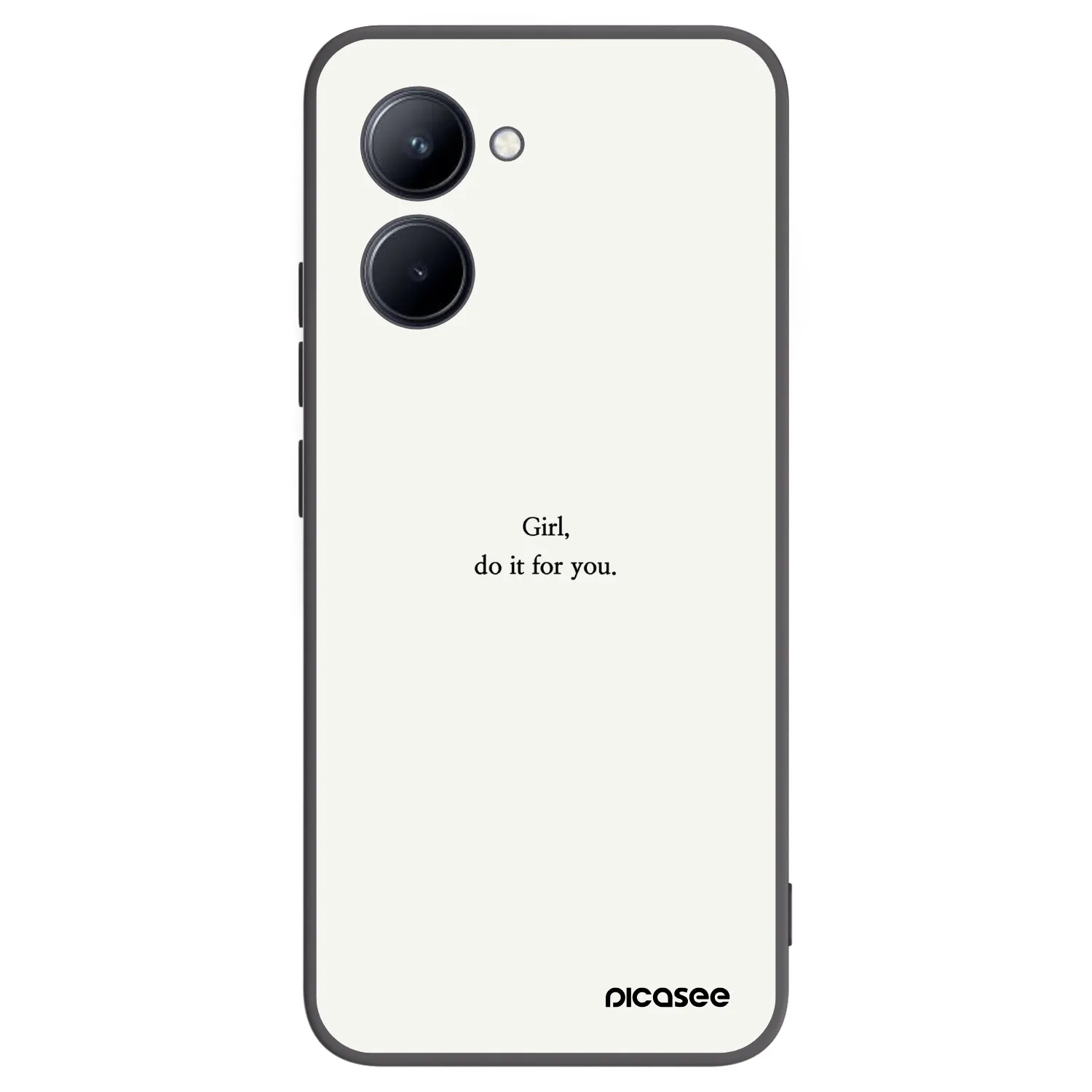 Picasee silikonski črni ovitek za Realme C33 (2023) - Girl, do it for you