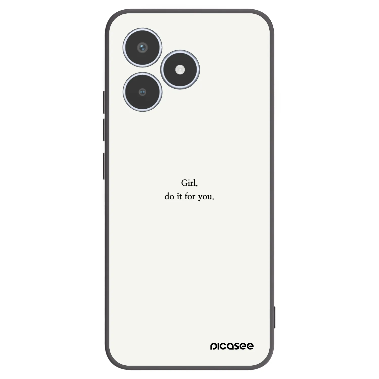 Picasee silikonski črni ovitek za Realme C53 - Girl, do it for you