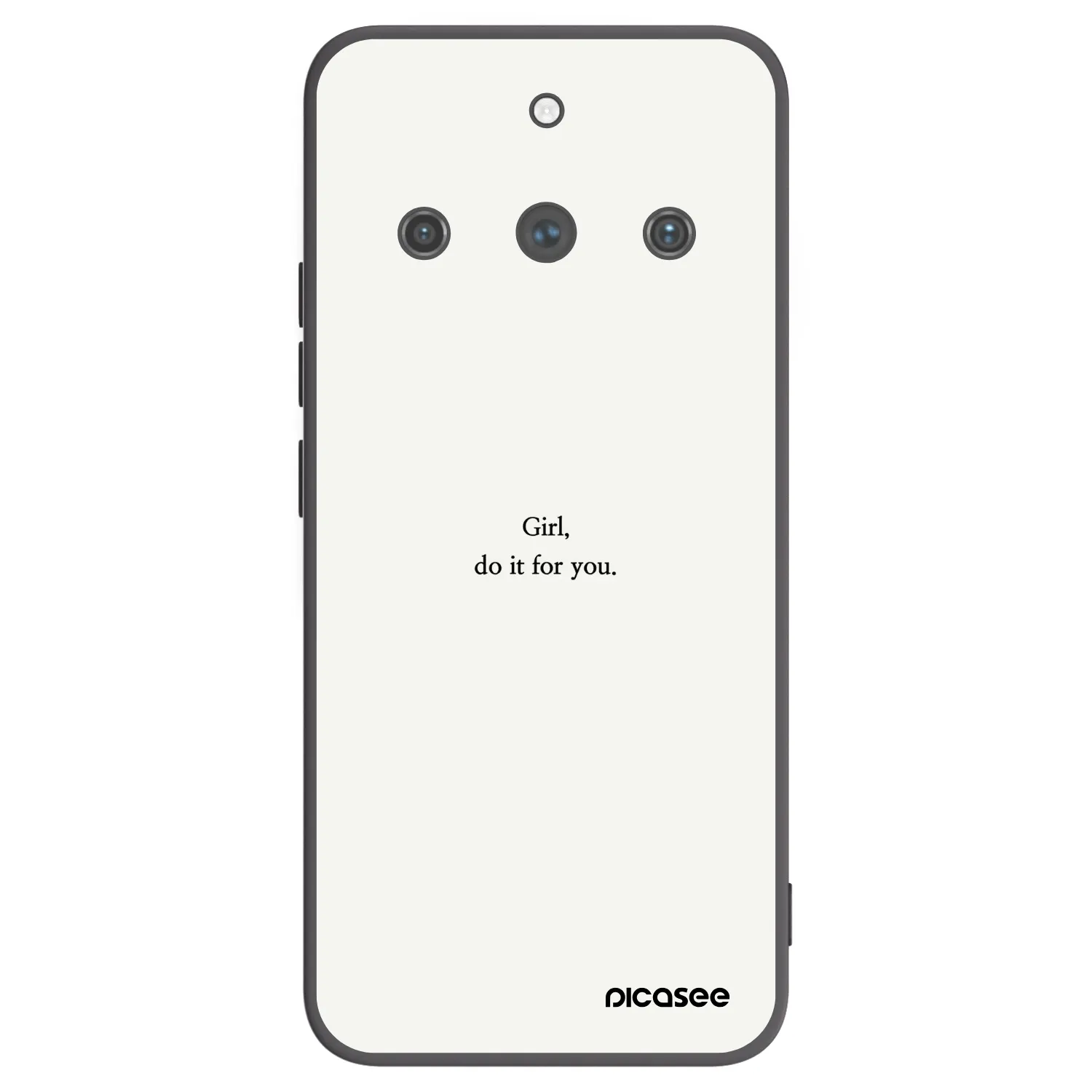 Picasee silikonski črni ovitek za Realme 11 Pro+ - Girl, do it for you