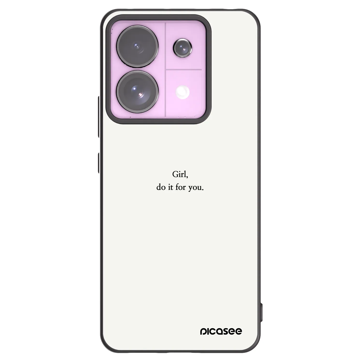 Picasee silikonski črni ovitek za Xiaomi Redmi Note 13 Pro 5G - Girl, do it for you