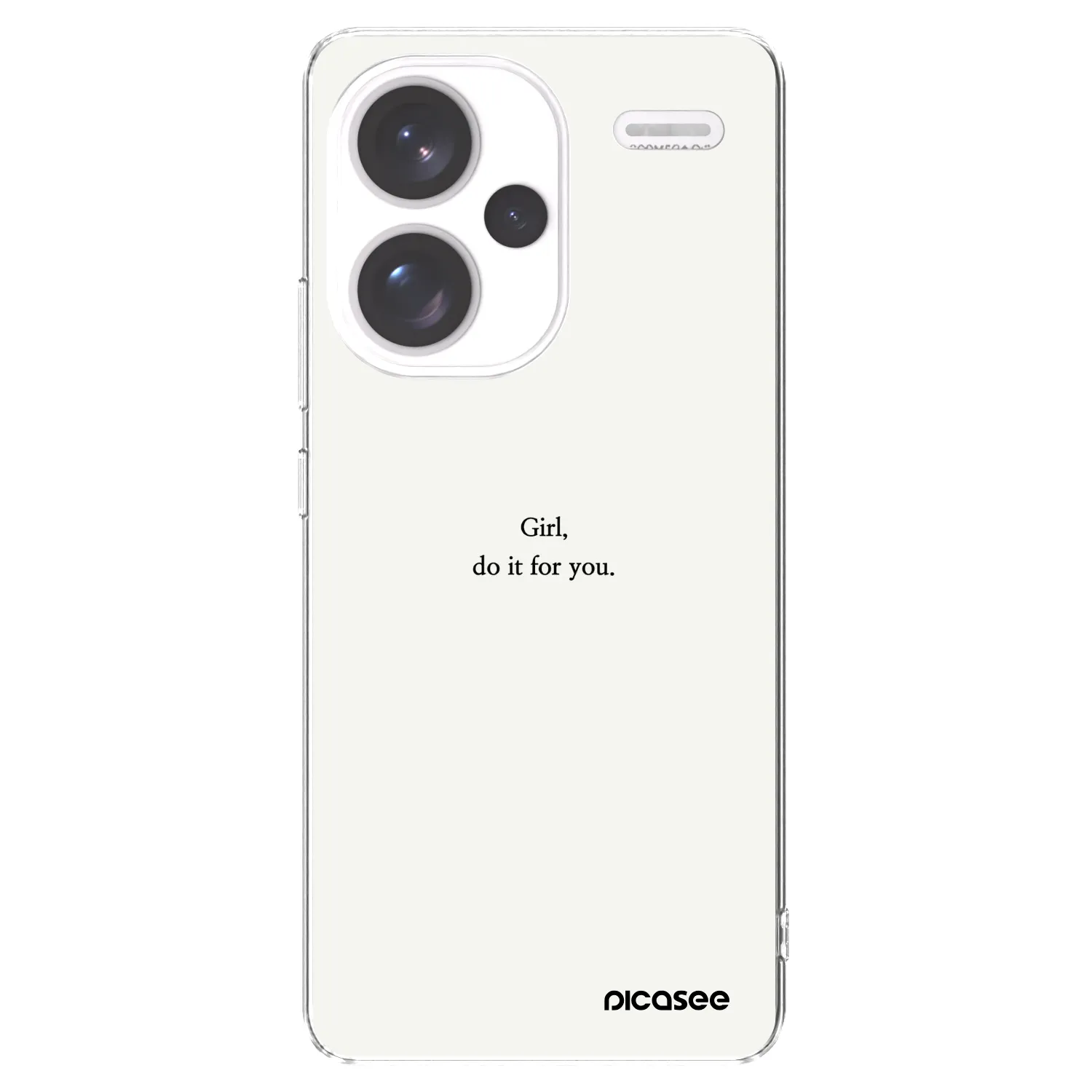 Picasee silikonski prozorni ovitek za Xiaomi Redmi Note 13 Pro+ 5G - Girl, do it for you